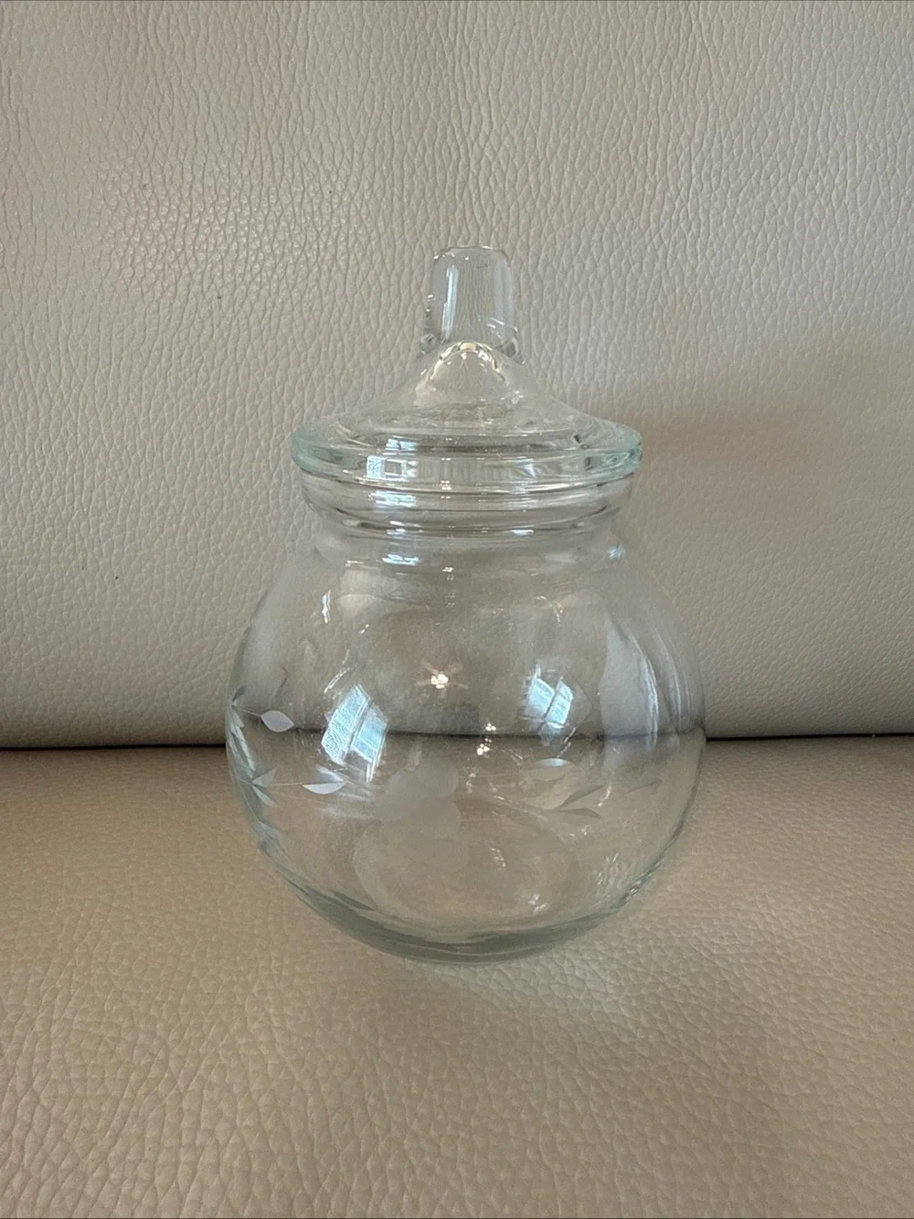 Clear Glass Decorative Jar with Lid